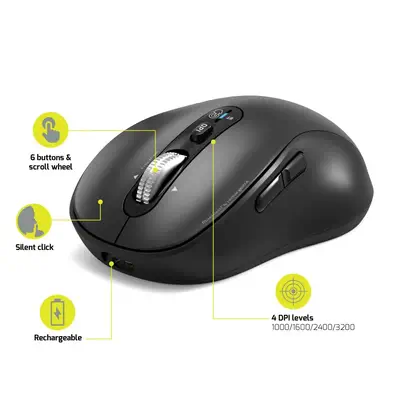 Port Designs PORT Connect 900720 souris Universel Ambidextre Bluetooth Optique 3200 DPI - Souris - visuel 6