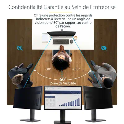 Filtre de Confidentialité pour Écran d'Ordinateur 23,8 pouces 16:9, Filtre Acrylique Suspendu, Prote - StarTech - Protection d'écran et Filtre - visuel 9