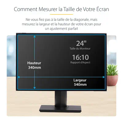 Filtre de Confidentialité pour Écran d'Ordinateur 24 pouces 16:10, Filtre Acrylique Suspendu, Protec - StarTech - Protection d'écran et Filtre - visuel 10