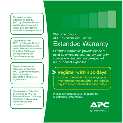 APC 1 Year Extended Warranty for 1 Easy UPS SMV/SMVS - Extension de garantie Périphériques - visuel 1