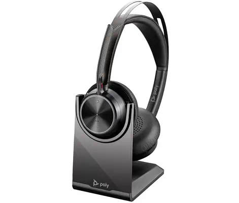 Micro-casque Poly Voyager Focus 2 USB-C-C + adaptateur USB-C/A + base de chargement - Casque Micro - visuel 1