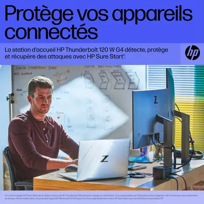 Station d’accueil HP Thunderbolt 120 W G4 HP - visuel 1 - hello RSE - Garantie limitée de 1 an