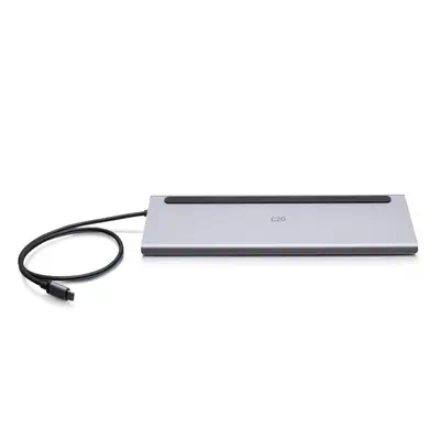 Station d'accueil USB-C 10-en-1, triple écran avec HDMI, DisplayPort, VGA, Ethernet, USB, lecteur de - C2G - Station d'accueil pour portable - visuel 2