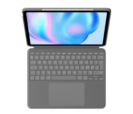 Logitech Combo Touch QWERTY Danois, Finlandais, Norvégien, Suédois Smart Connector Gris - Clavier - visuel 2
