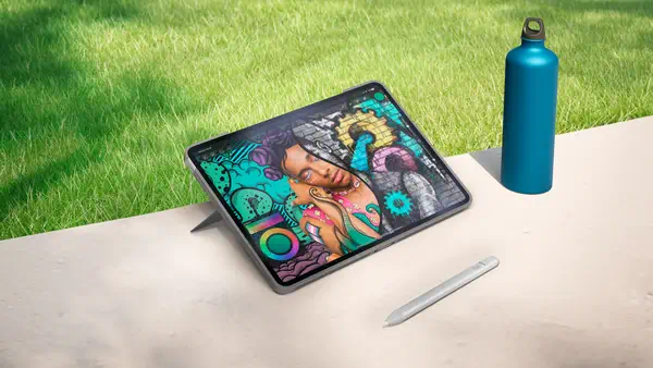 Logitech Combo Touch QWERTZ Allemand Smart Connector Gris - Clavier - visuel 3