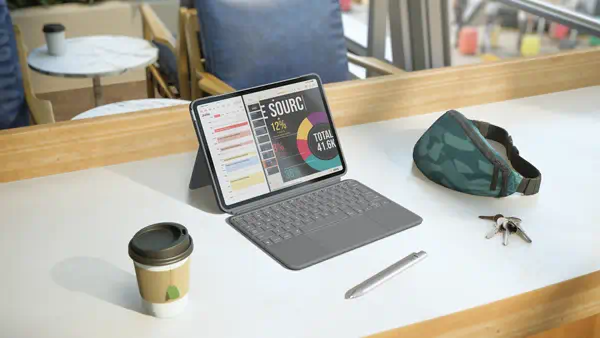 Logitech Combo Touch QWERTZ Allemand Smart Connector Gris - Clavier - visuel 8