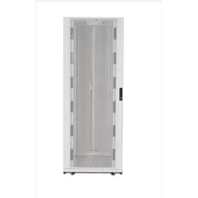 APC AR3157W étagère 48U Rack autonome Blanc APC - visuel 1 - hello RSE - Ouvertures d'accès aux câbles avec brosses préinstallées