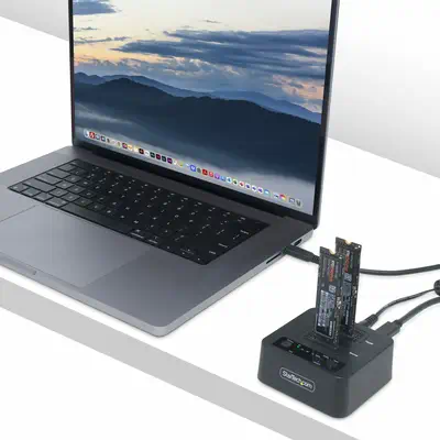 Duplicateur de Disque M.2 NVMe 1:1, Clonage/Copie Autonome de SSD M.2 Jusqu'à 90Go/min, Station d'Ac - StarTech - Disque dur Externe - visuel 8