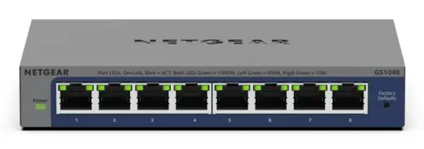 NETGEAR GS108Ev4 Non-géré L2/L3 Gigabit Ethernet (10/100/1000) Gris - Netgear - Switchs et Hubs - visuel 3