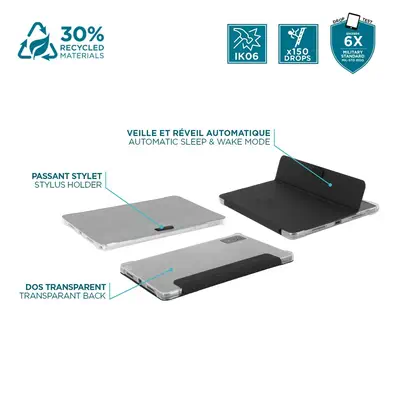 Mobilis 060016 étui pour tablette 27,9 cm (11") Housse Noir, Transparent - Etui et Housse - visuel 4