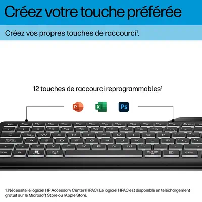 HP STORE 3PL clavier Bureau USB Noir - Clavier - visuel 8