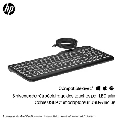 Clavier filaire rétroéclairé multi-appareil HP 405 - visuel 9