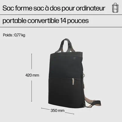 Sac forme sac à dos pour ordinateur portable HP - visuel 1 - hello RSE - Protection et sérénité assurées