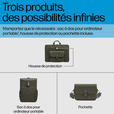 Sac à dos modulaire pour PC portable HP 15,6 pouces - Sacoche & Housse - visuel 9