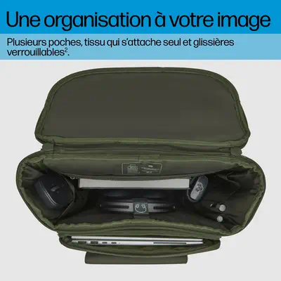 Sac à dos modulaire pour PC portable HP HP - visuel 1 - hello RSE - Pochette détachable sécurisée