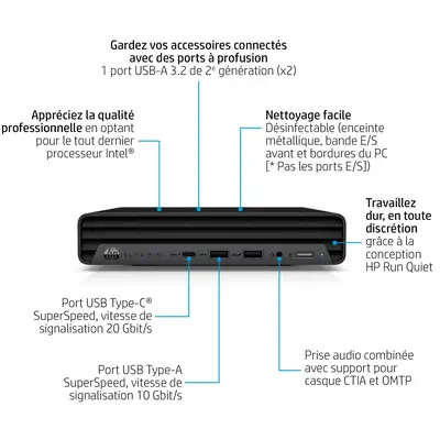 Elite Mini 800 G9 Desktop PC HP - visuel 1 - hello RSE - Un réseau local sans fil rapide et efficace
