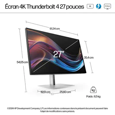 Écran 4K Thunderbolt 4 HP Series 7 Pro HP - visuel 1 - hello RSE - Technologie Thunderbolt 4