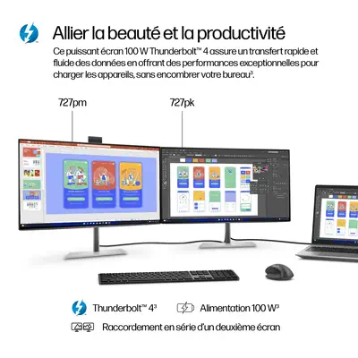 Écran 4K Thunderbolt 4 HP Series 7 Pro 27 pouces - 727pk - Ecran Ordinateur - visuel 9