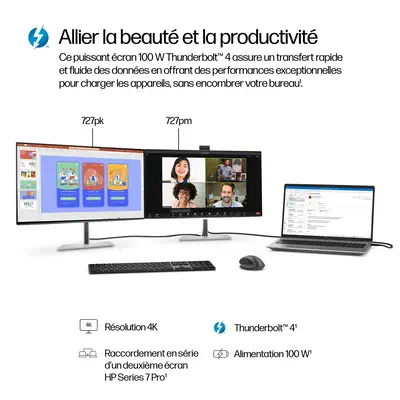 Écran pour conférence 4K HP Series 7 Pro 27 pouces - 727pm - Ecran Ordinateur - visuel 8