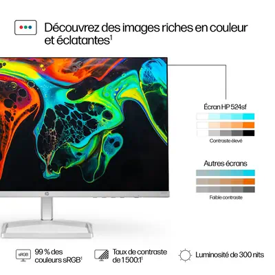 HP Series 5 Écran Full HD 23,8 pouces HP - visuel 1 - hello RSE - Couverture colorimétrique sRGB de 99 %