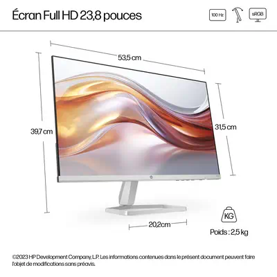 HP Series 5 Écran Full HD 23,8 pouces HP - visuel 1 - hello RSE - Panneau IPS