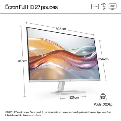 HP Series 5 Écran Full HD 27 pouces HP - visuel 1 - hello RSE - 300 nits