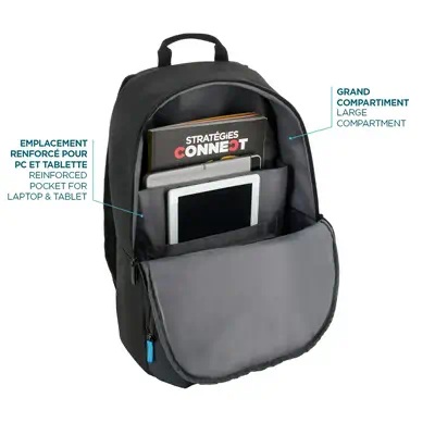 Mobilis The One Basic 43,2 cm (17") Sac à dos Noir, Marine - Sacoche & Housse - visuel 5