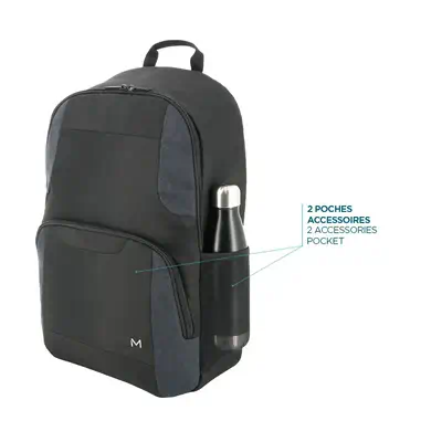 Mobilis The One Basic 43,2 cm (17") Sac à dos Noir, Marine - Sacoche & Housse - visuel 3