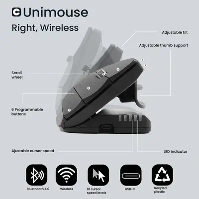 Contour Design Unimouse Right Hand, wireless - Souris - visuel 7