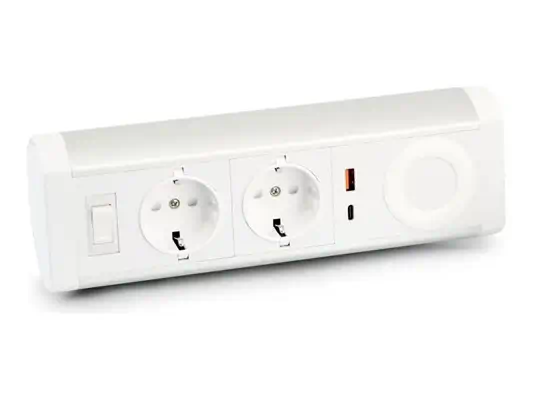URBAN FACTORY Powee Desk Double Eu Power Socket - Urban Factory - Câble USB - visuel 1