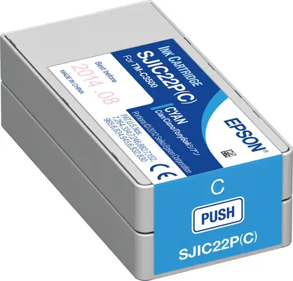 SJIC22P(C): Ink cartridge for ColorWorks C3500 (Cyan) - Epson - Cartouches d'encre - visuel 1