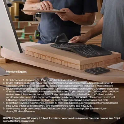 Clavier sans fil ergonomique HP 965 HP - visuel 1 - hello RSE - Emballage écologique