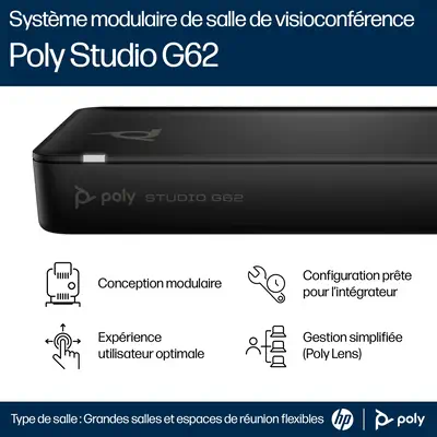 Système de visioconférence Poly Studio G62 Poly - visuel 1 - hello RSE - Personnalisez vos salles en toute confiance