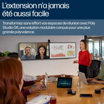 Système de visioconférence Poly Studio G62 avec kit Poly - visuel 1 - hello RSE - Votre espace est très restreint ? Aucun souci.