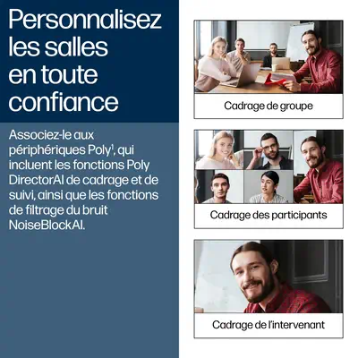 Système de visioconférence Poly Studio G62 avec kit Poly - visuel 1 - hello RSE - Facile à installer. Encore plus facile à connecter