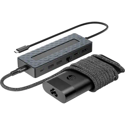 Ensemble combiné concentrateur USB-C et chargeur pour PC portable HP Universal - Station d'accueil pour portable - visuel 6