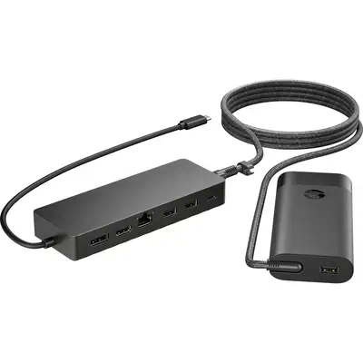 Ensemble combiné concentrateur USB-C et chargeur pour PC portable HP Universal - Station d'accueil pour portable - visuel 8
