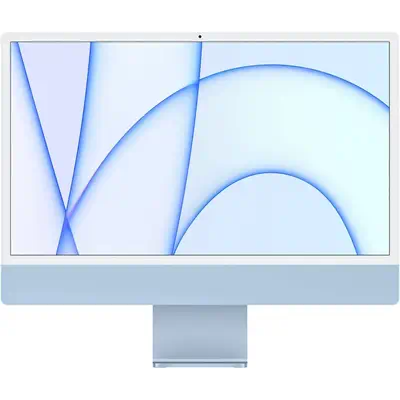 iMac 24'' 4.5K M1 (CPU 8 / GPU 7) 8Go 256Go SSD 2021 Bleu - Grade Reconditionné en France Très bon é - Apple - Unité centrale reconditionnée - visuel 1