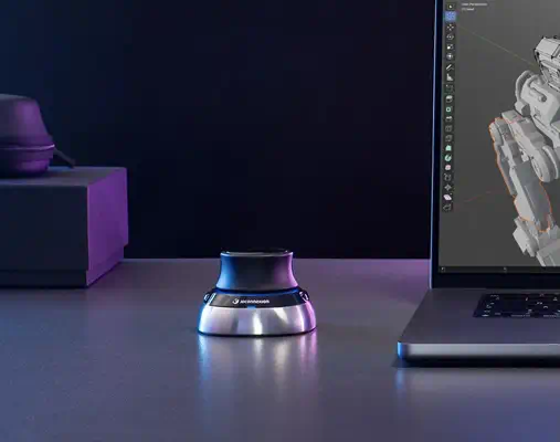3Dconnexion SpaceMouse souris Bureau RF Wireless + Bluetooth + USB Type-A 6DoF - Souris - visuel 3