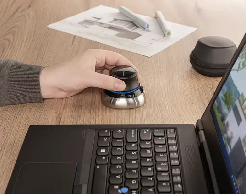 3Dconnexion SpaceMouse souris Bureau RF Wireless + Bluetooth + USB Type-A 6DoF - Souris - visuel 4