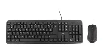 T'nB KBCOMBO1 clavier Souris incluse Universel USB QWERTY Anglais Noir garantie