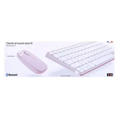 T'nB KBCOLORPK clavier Souris incluse Bluetooth AZERTY Français Rose - T'NB - Pack Clavier, souris - visuel 9