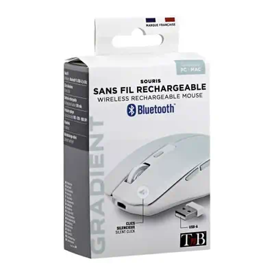 T'nB MWGRADIENTBL souris Droitier Bluetooth + USB Type-C 1600 DPI - T'NB - Souris - visuel 5