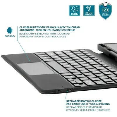 Mobilis 029036 étui pour tablette 27,7 cm (10.9") Folio Noir - Etui et Housse - visuel 4
