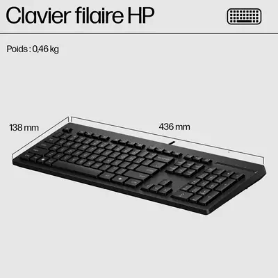 Clavier filaire USB HP 125 - visuel 4