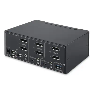Switch KVM DisplayPort 2 Ports, 8K 60Hz / 4K 144Hz, DP 1.4, 2 Ports USB 10Gbps, 4 Ports USB HID, Com - StarTech - Switchs et Hubs - visuel 2