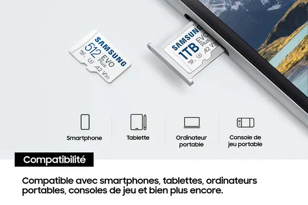 Samsung Carte MicroSD EVO Plus (2024) 1 To - Carte Mémoire - visuel 6