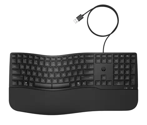 HP STORE 3PL clavier Bureau USB Noir HP - visuel 1 - hello RSE - Un nettoyage simplifié