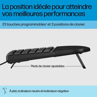 HP STORE 3PL clavier Bureau USB Noir HP - visuel 1 - hello RSE - Un nettoyage simplifié