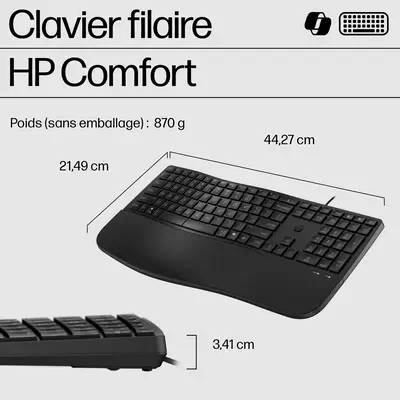 HP STORE 3PL clavier Bureau USB Noir HP - visuel 1 - hello RSE - La clé de l'IA